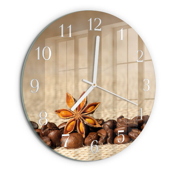 Orologio rotondo chicchi di caffè