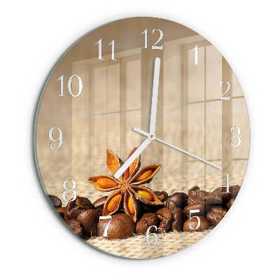 Orologio rotondo chicchi di caffè
