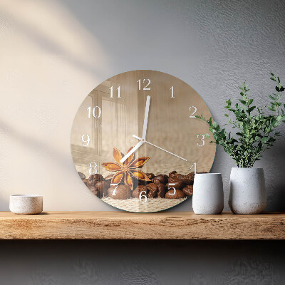 Orologio rotondo chicchi di caffè