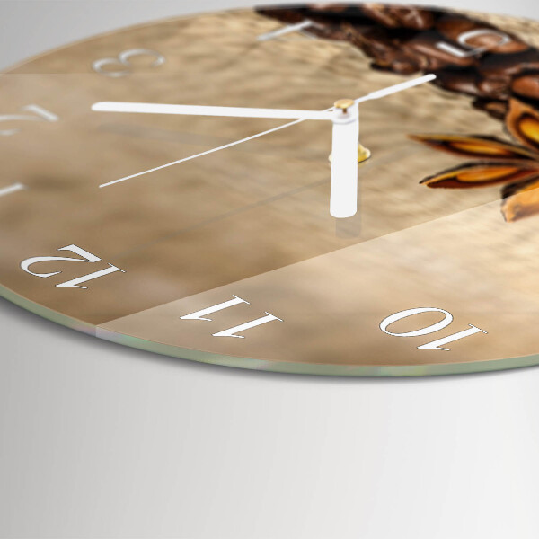 Orologio rotondo chicchi di caffè