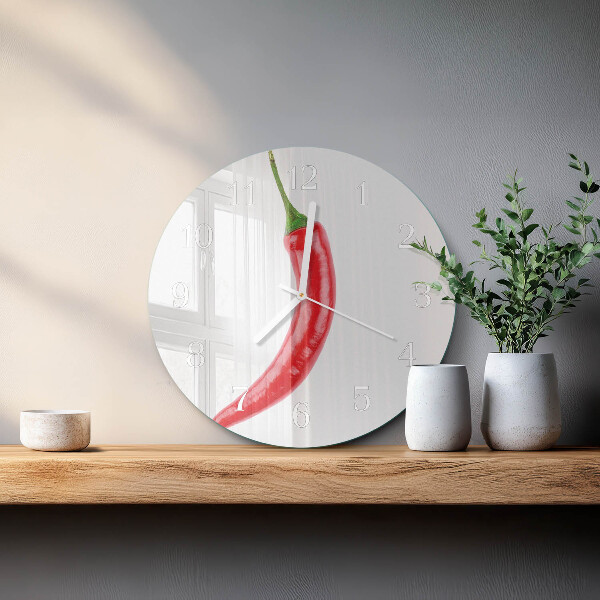 Orologio rotondo peperoncino