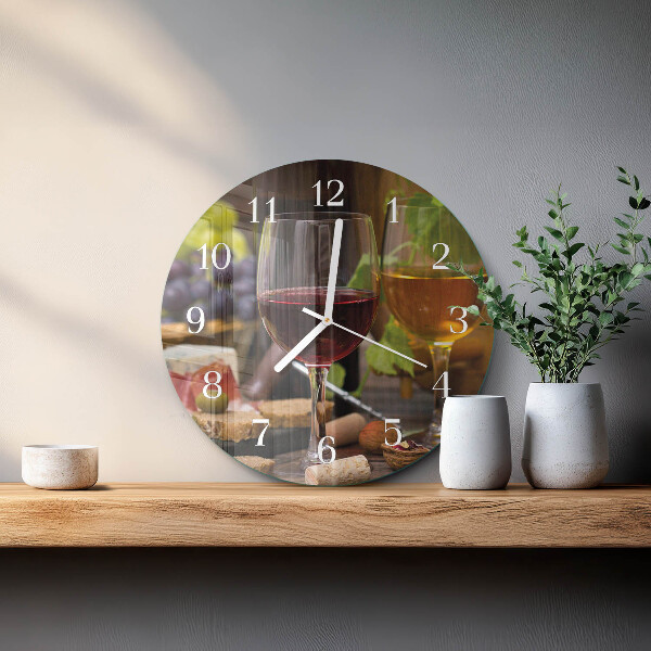 Orologio rotondo Bicchiere da vino