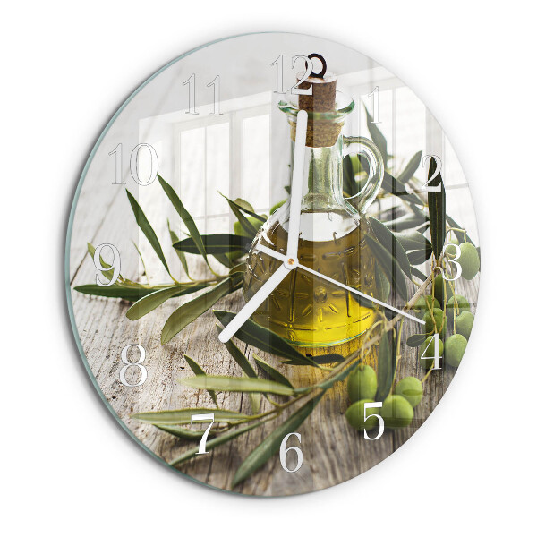 Orologio rotondo olio d'oliva