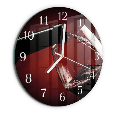 Orologio rotondo Bicchiere da vino