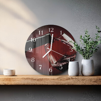 Orologio rotondo Bicchiere da vino