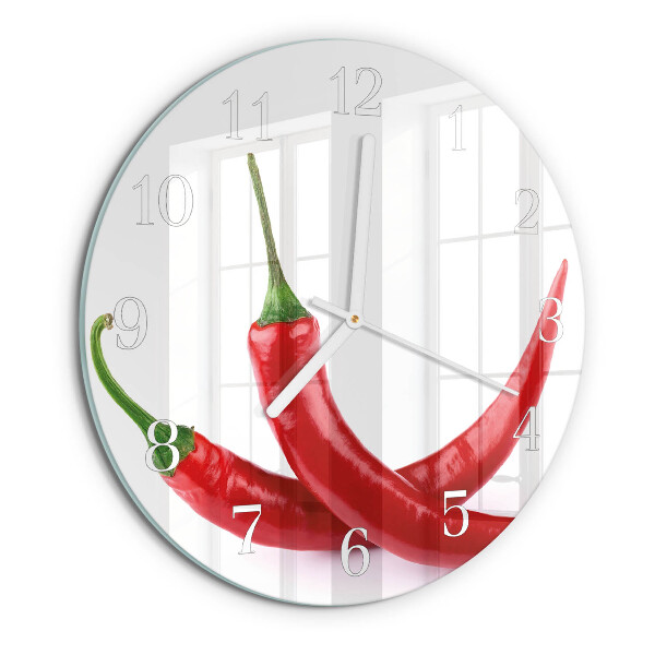 Orologio rotondo peperoncini