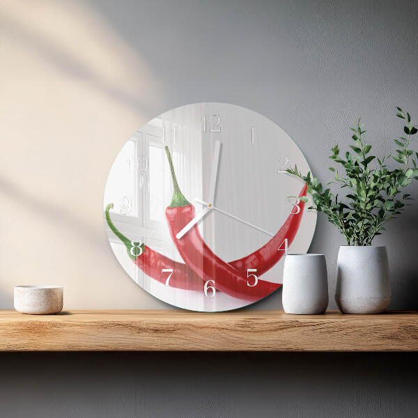 Orologio rotondo peperoncini