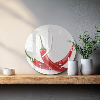Orologio rotondo peperoncini
