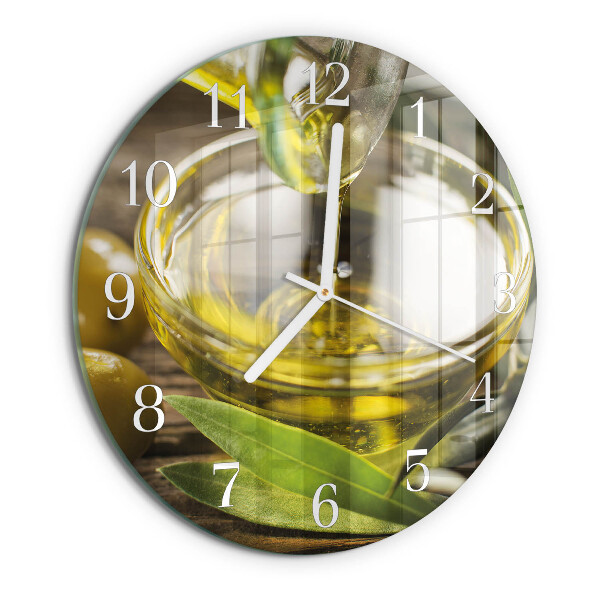 Orologio rotondo olio d'oliva
