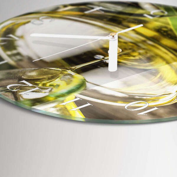 Orologio rotondo olio d'oliva