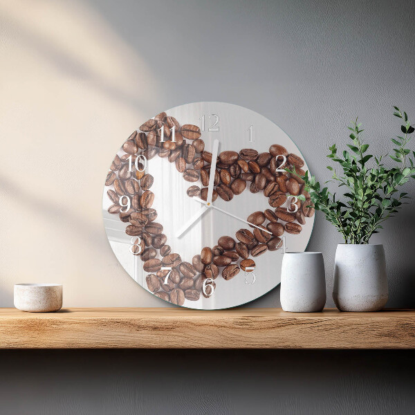 Orologio rotondo chicchi di caffè