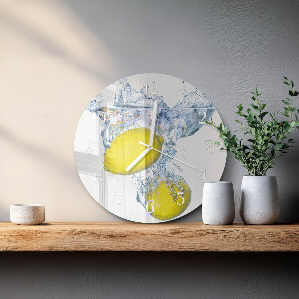 Orologio rotondo Limoni in acqua