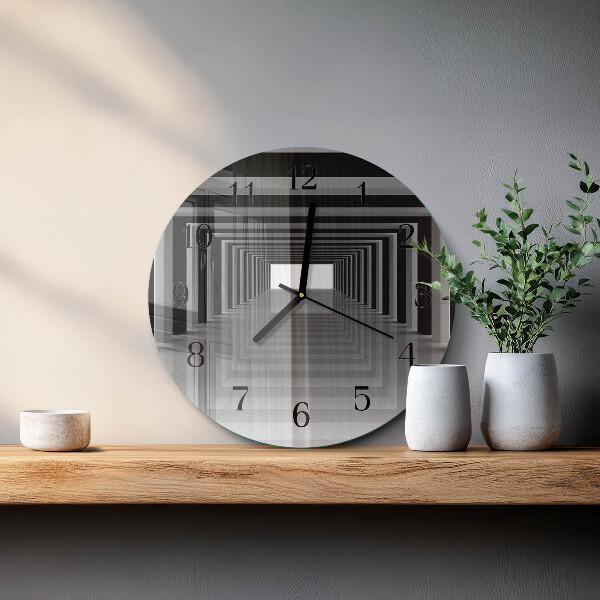 Orologio rotondo Tunnel 3D