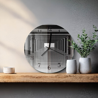 Orologio rotondo Tunnel 3D