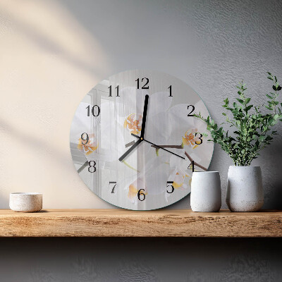 Orologio rotondo Orchidea