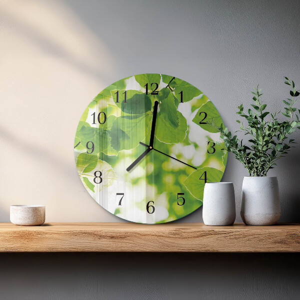 Orologio rotondo Foglie