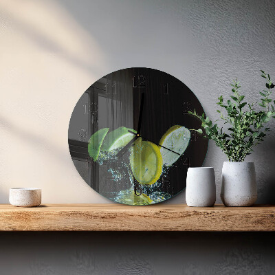 Orologio rotondo Limone e lime