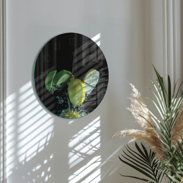 Orologio rotondo Limone e lime