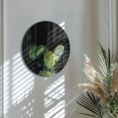 Orologio rotondo Limone e lime
