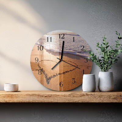 Orologio rotondo Il cuore della spiaggia