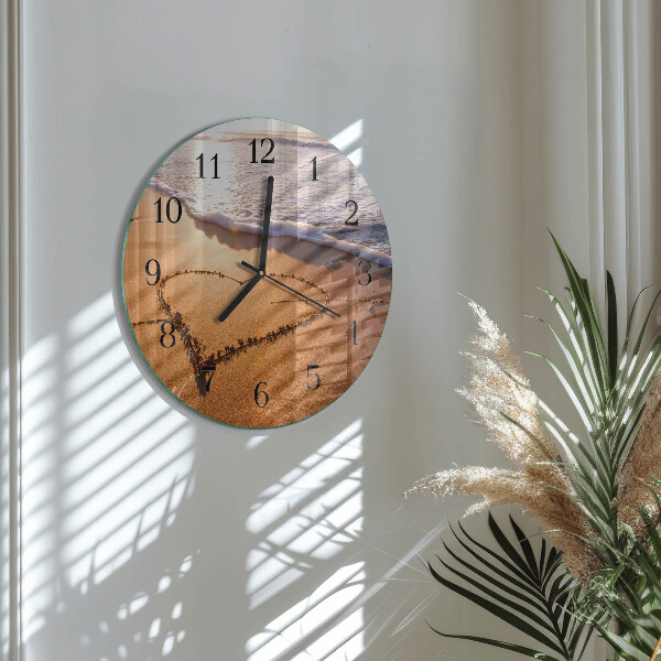 Orologio rotondo Il cuore della spiaggia