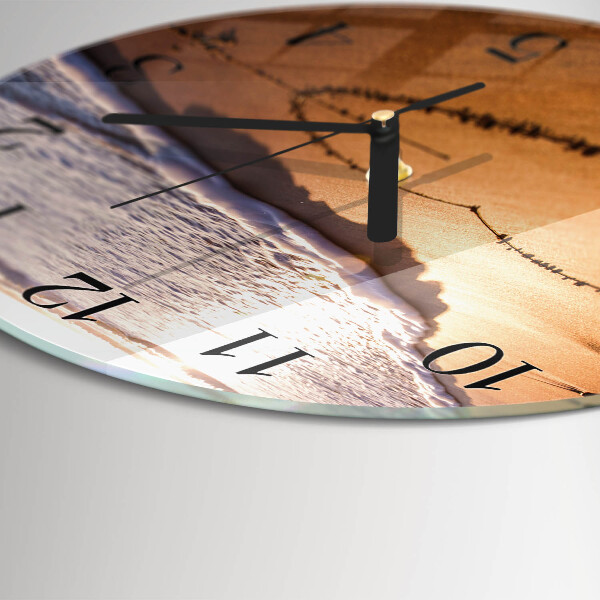 Orologio rotondo Il cuore della spiaggia