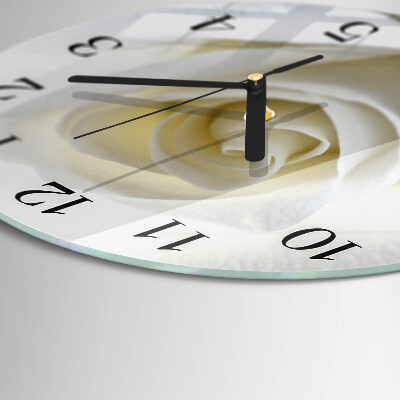Orologio rotondo Rosa Bianca
