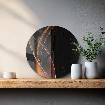 Orologio rotondo Linee astratte