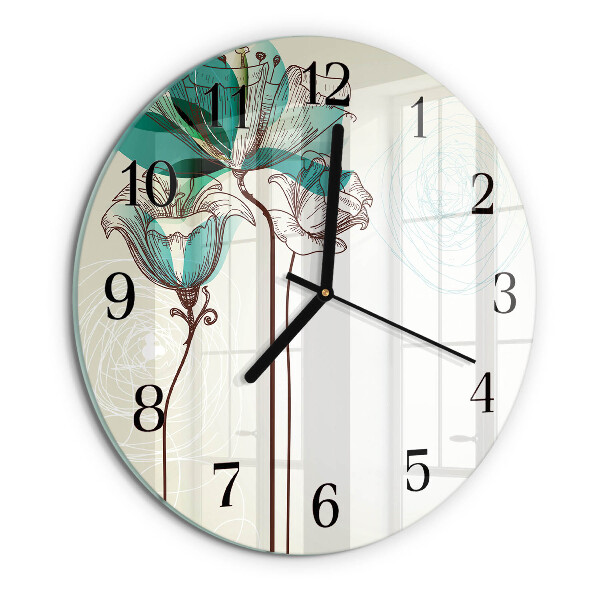 Orologio rotondo Fiori vintage