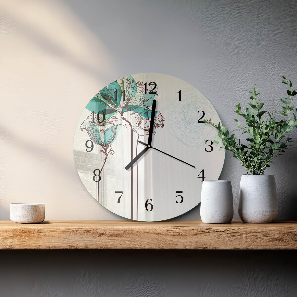 Orologio rotondo Fiori vintage