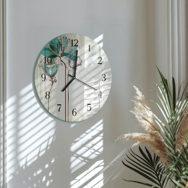 Orologio rotondo Fiori vintage