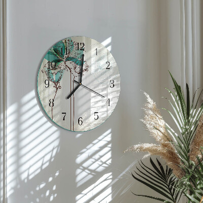 Orologio rotondo Fiori vintage