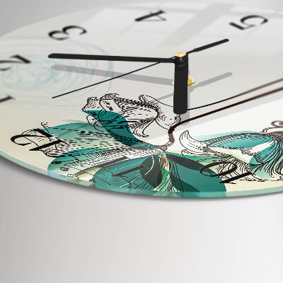 Orologio rotondo Fiori vintage