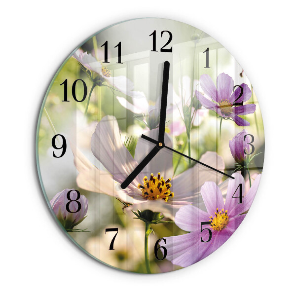 Orologio rotondo Fiori di cosmo