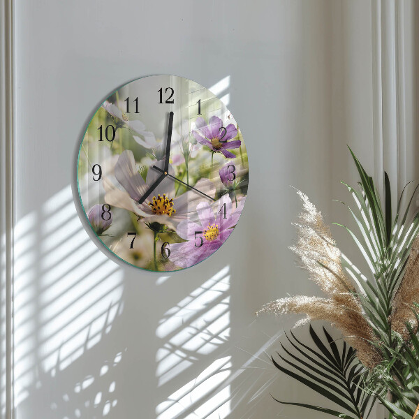 Orologio rotondo Fiori di cosmo