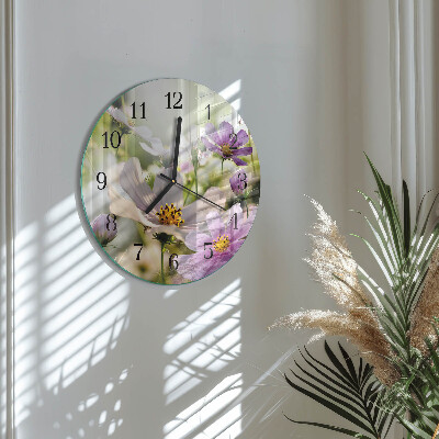 Orologio rotondo Fiori di cosmo