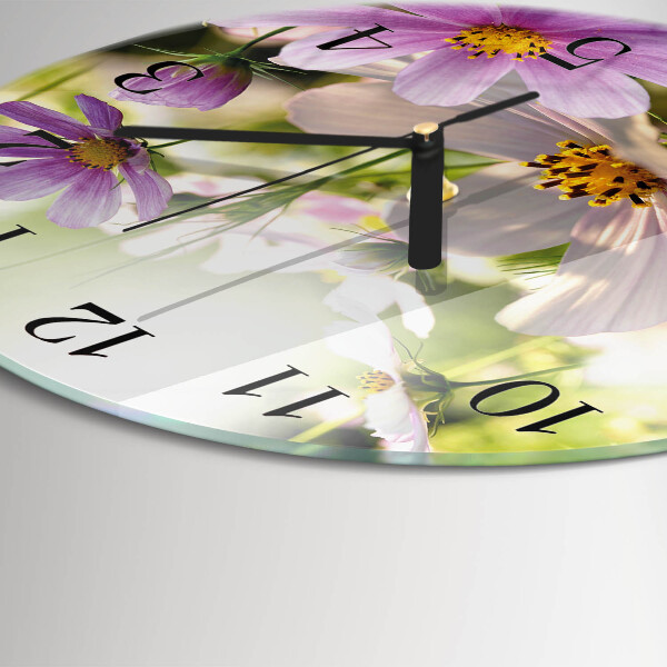 Orologio rotondo Fiori di cosmo