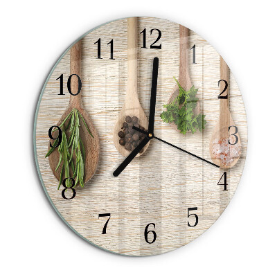 Orologio rotondo cucchiaio di legno