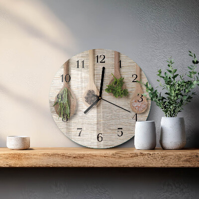 Orologio rotondo cucchiaio di legno