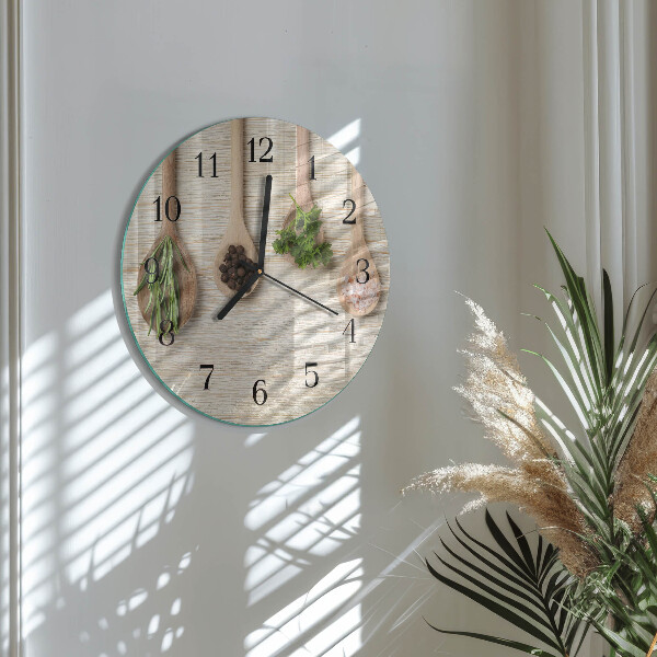 Orologio rotondo cucchiaio di legno