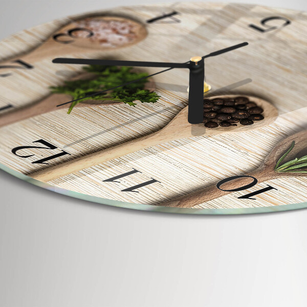 Orologio rotondo cucchiaio di legno