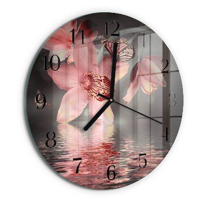 Orologio rotondo Orchidea