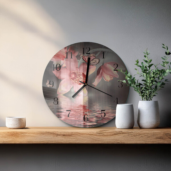 Orologio rotondo Orchidea