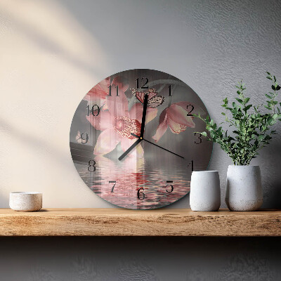 Orologio rotondo Orchidea