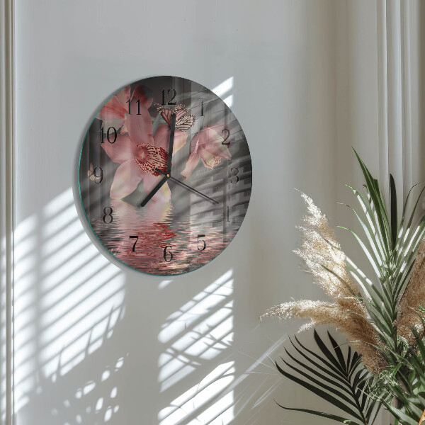 Orologio rotondo Orchidea