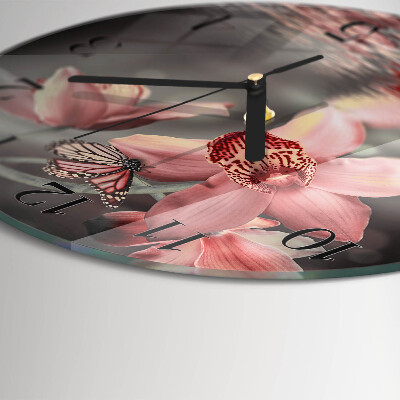 Orologio rotondo Orchidea