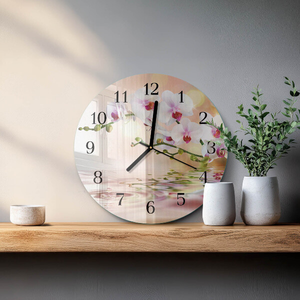 Orologio rotondo Orchidea