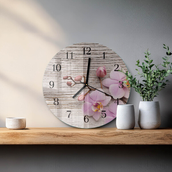 Orologio rotondo Orchidea