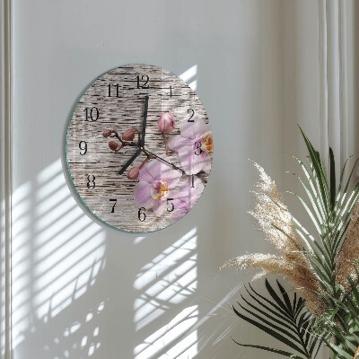 Orologio rotondo Orchidea