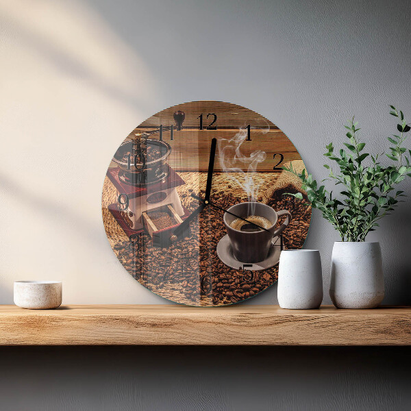 Orologio rotondo chicchi di caffè